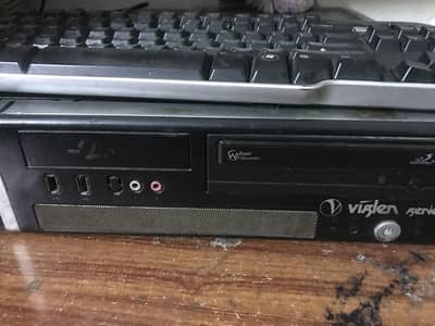 Dell pc with hp monitor 14 inch in good condition