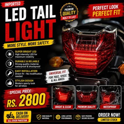 Imported Motorcycle Tail Light – Premium Design