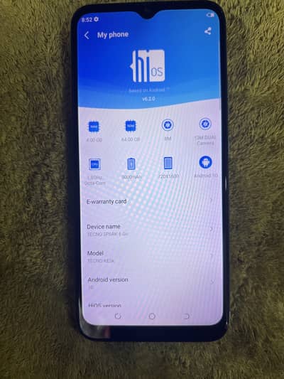 Tecno Spark 6 go 4/64 for sel
