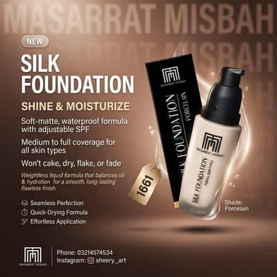 Masarrat Misbah Original Silk Foundation Shine and Moisturize 35ml