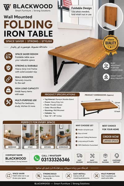 folding iron stand