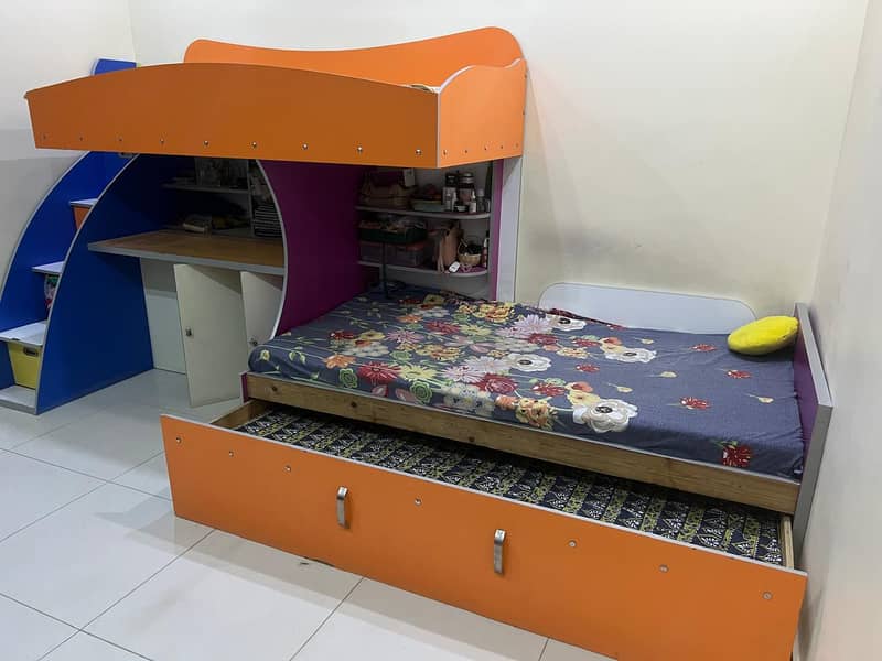 Bunk Bed with Storage & Study Space (Used) 1