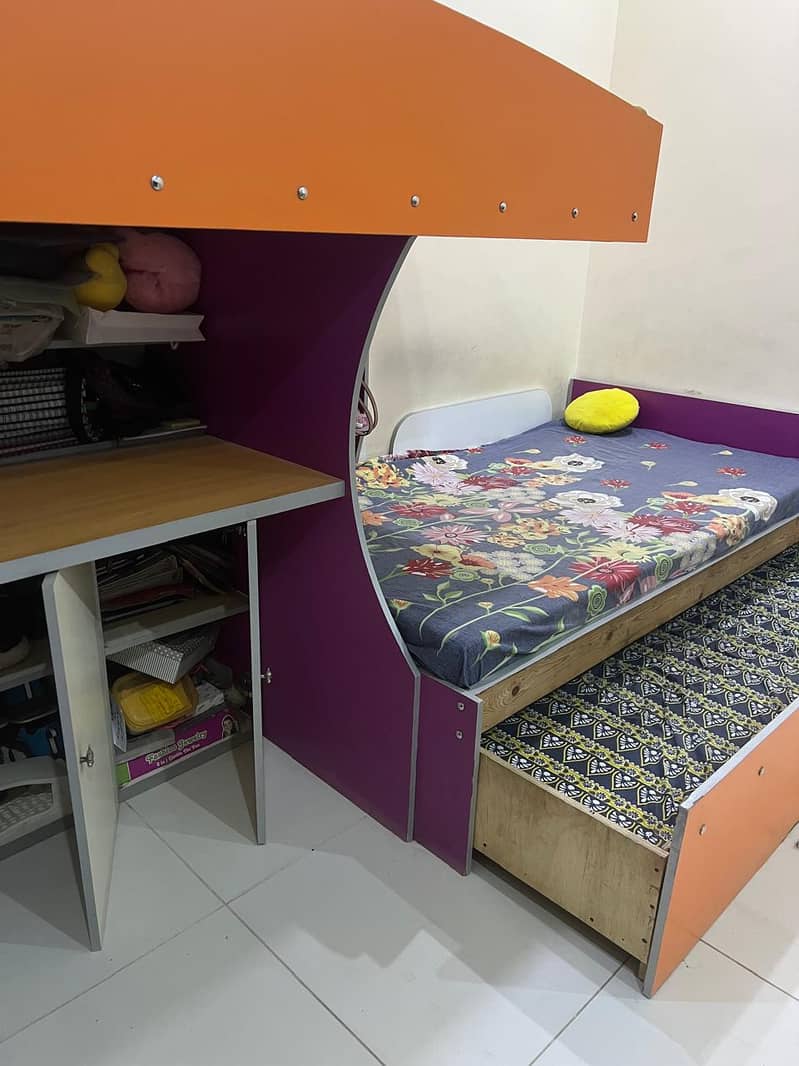Bunk Bed with Storage & Study Space (Used) 3