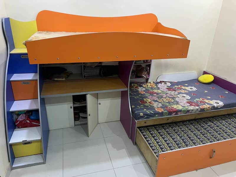 Bunk Bed with Storage & Study Space (Used) 6