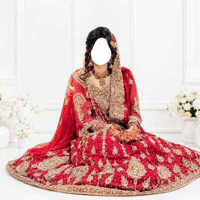Royal Red Bridal Lehenga – Front & Back View | Premium Wedding Wear