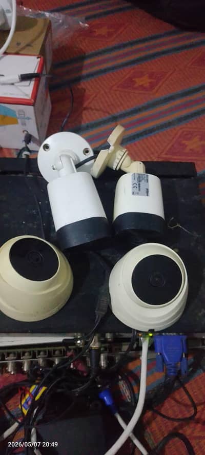4 camras used cctv setup avilble
