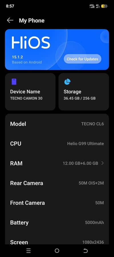 Techno Camon 30   12/256