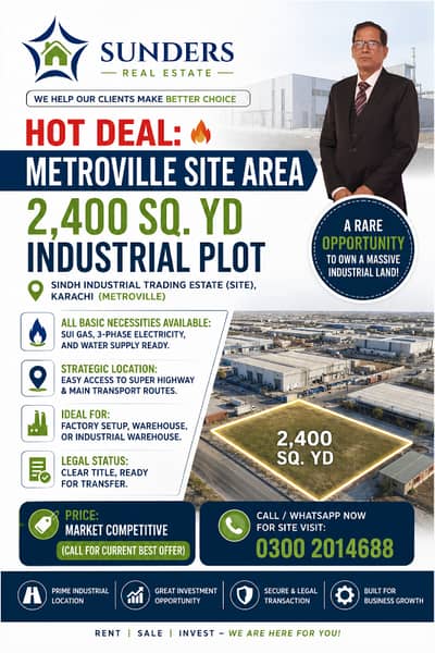INVESTORS & INDUSTRIALISTS! Half-acre industrial plot in prime SITE Area, MetroVille | All basic necessities available. Grab this rare deal before its gone!