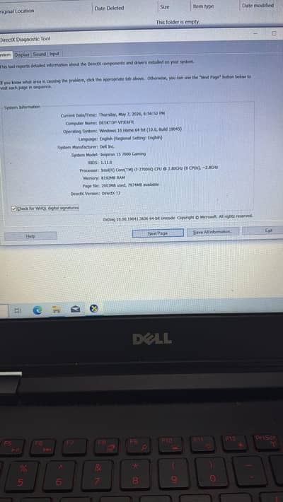 Dell inspiron 7567 gaming laptop  i7 770hq gtx 1050 ti