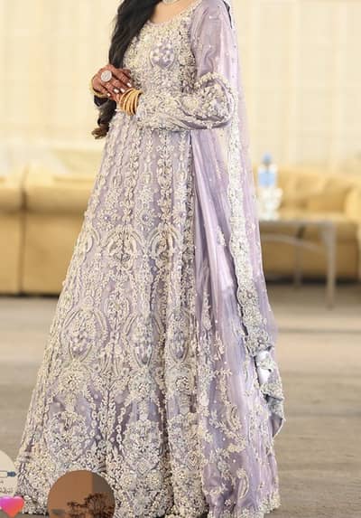 Lilac colour long maxi