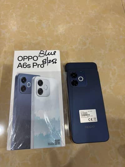 Oppo A6S in new condition in dark blue color