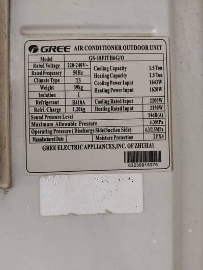 Gree Inverter 1.5 Ton