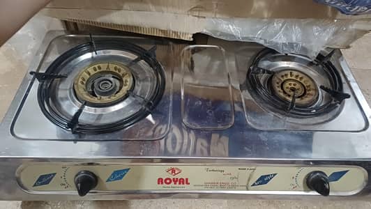 2-burner stainless steel gas stove