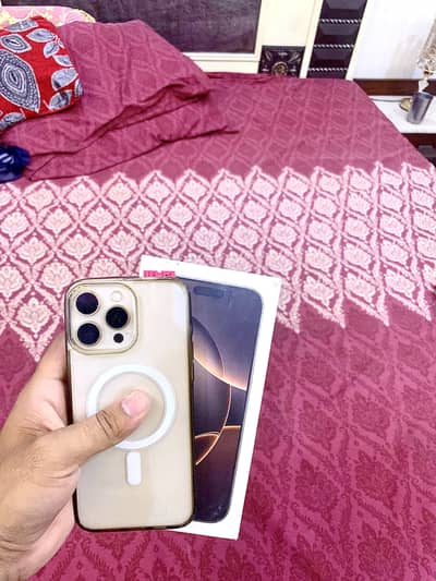 iPhone 16 pro max jv 256 gb desert titanium  box cable available