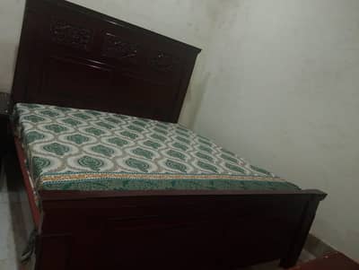 bed with molty foam  matres  miror dewan sofa 2 smal table 1 side tabl