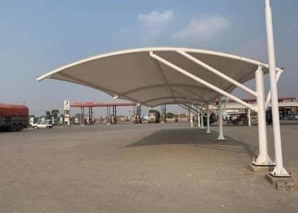 Best car parking company in Pakistan - Tensile pvc car roof shade