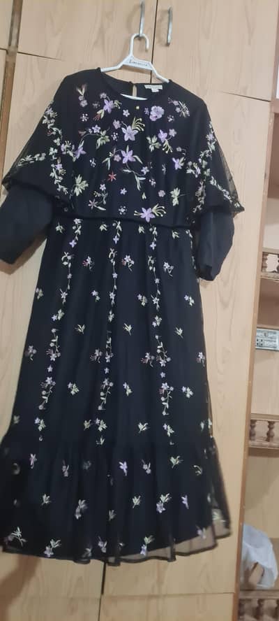 beautiful black embroidered maxi