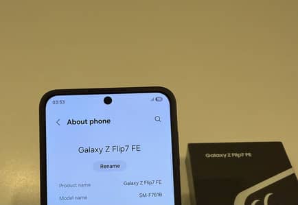 Samsung Galaxy Z Flip7 FE - Brand new - box opened.