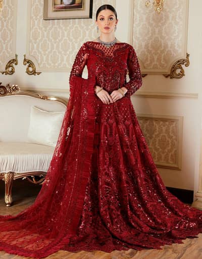 Stunning Red Bridal Lehenga /  Fully Loaded with Heavy Sequin Work