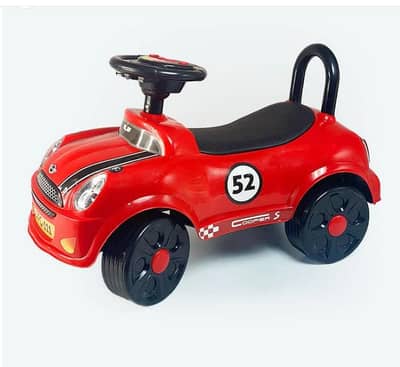 Kids push on car