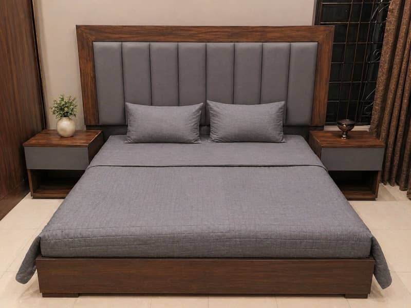 Bed with side tables 0
