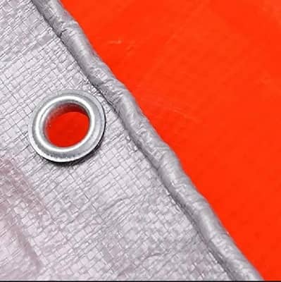 Orange/Sliver Waterproof & Heat Resistant Plastic Tarpal