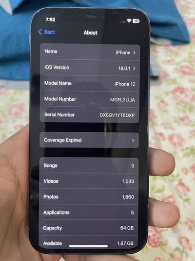 Iphone 12 non pta 64 Gb water pack
