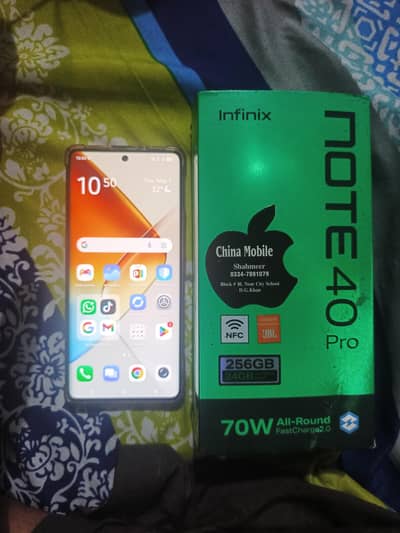 infinix Note 40 pro only box ok set back barek. . . 24/256