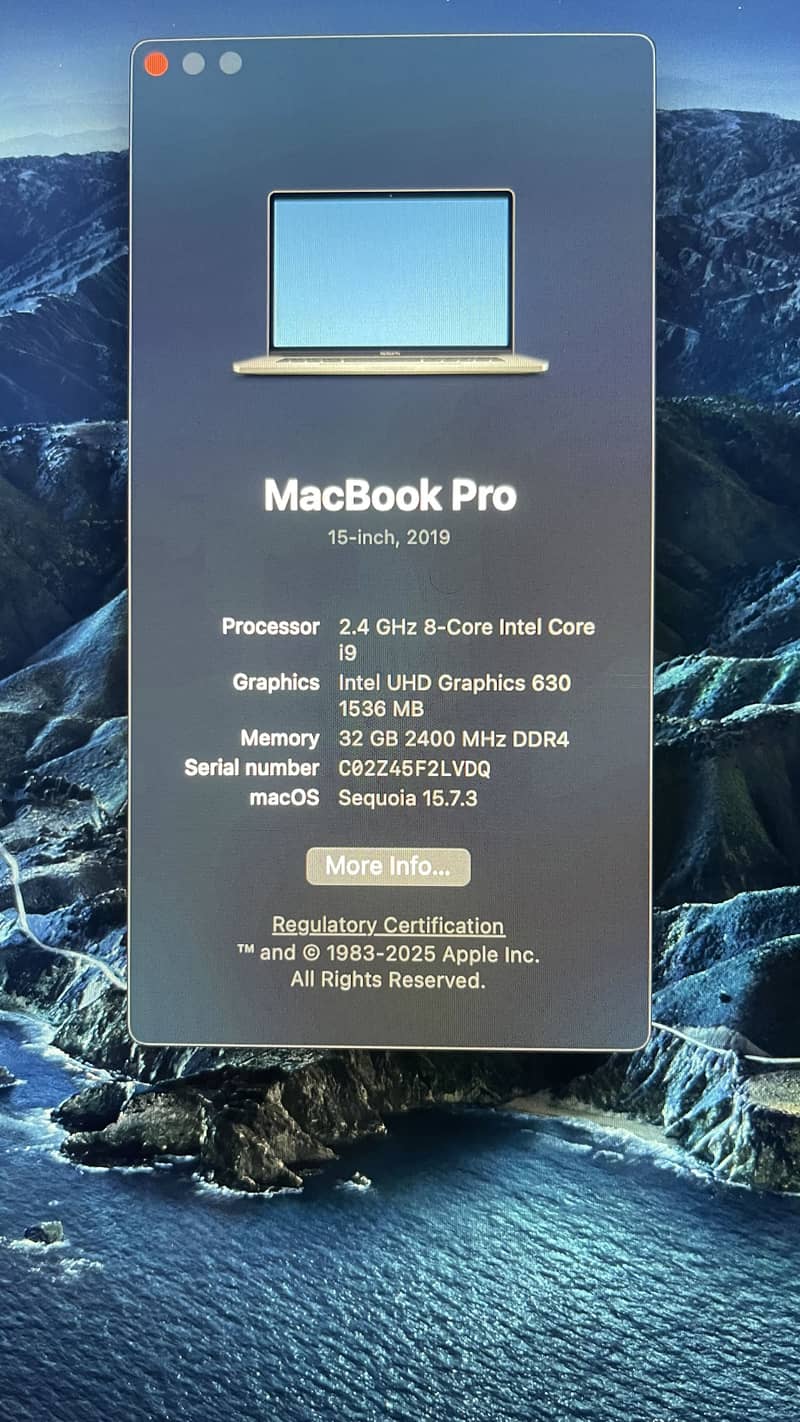 Macbook Pro Core i9 5