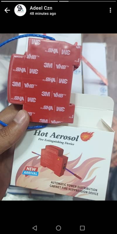 Hot aerosol safti and dc breakers other electric item