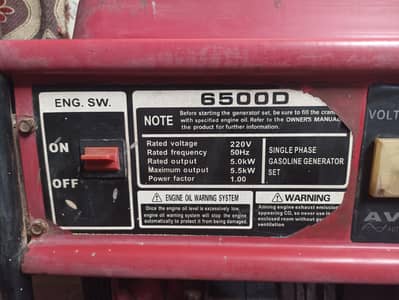 6500D Generator  5.5KW
