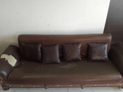 Elegant brown sofa