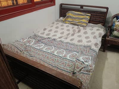 wooden bed