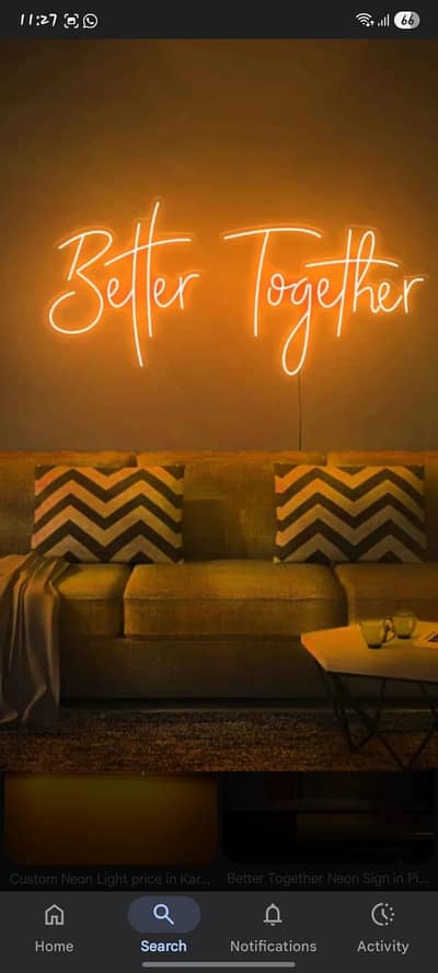 Neon sign board