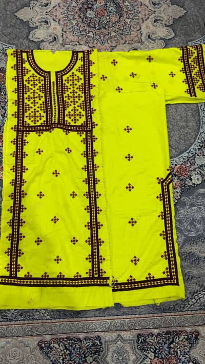 Beautifull balochi 2 pc dress front back detailed