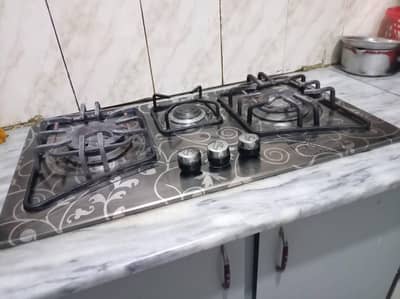 3 Burner Gas Hob / Stove for Sale – Good Condition