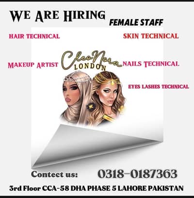 Hiring for salon jobs