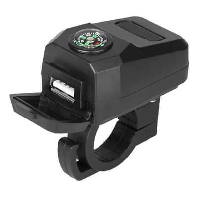 Compact Bike charger with compass & 2A fast charger