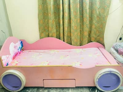 car shaped wooden single bed for kids