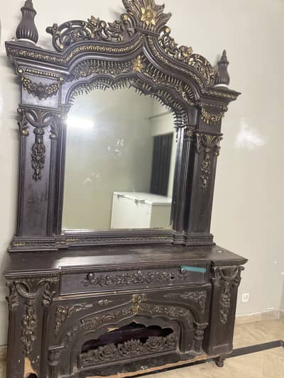 Luxury Antique Dressing Table Vintage Solid Wood Beauty