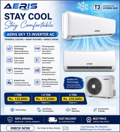 Aeris T3 Inverter AC Available Now | 1 Ton • 1.5 Ton • 2 Ton