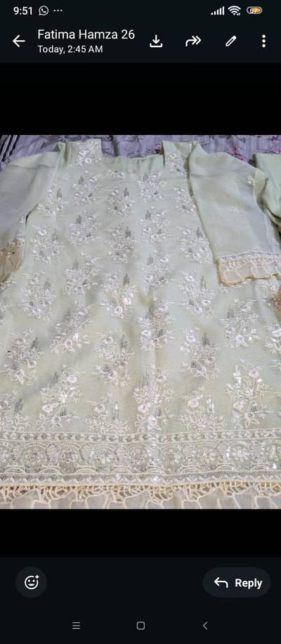 3 PCs chiffon suit 1 time used urgent sale