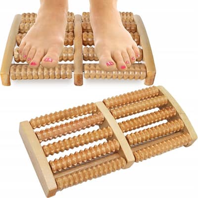 Wooden Roller Foot Massager Reflexology Therapy Foot Roller for Pain R