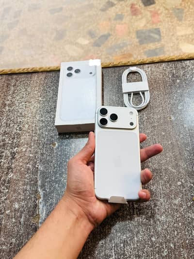 iphone 17 Pro Max Complete Box 256GB Non PTA Physical Esim 100 Health