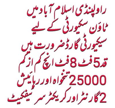 Security supervisor Needed