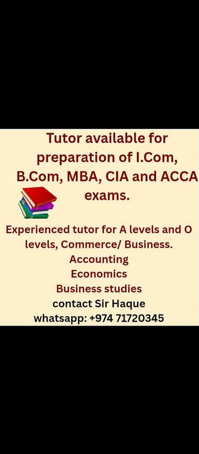 Online Well qualified and experienced tutors