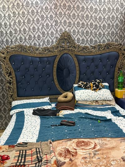 dark blue  bed set
