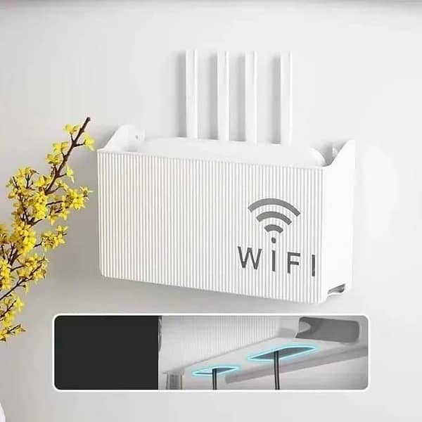 Router Storage Box Wireless Wifi Wall Hanging ABS Plastic Organizer Box Cable Power Bracket Router Organizer Box Home Storage