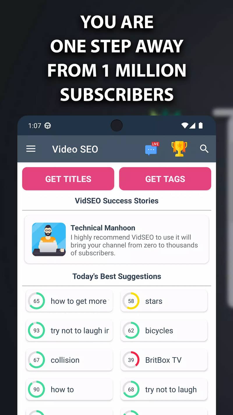 Complete Android Source Code - VidSEO: AI YouTube SEO Generator App 1