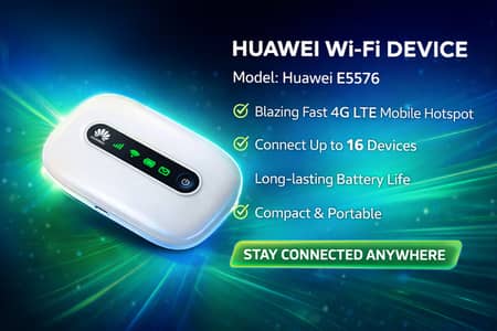 "Huawei E5576 – Compact Connectivity Hub | Blazing Fast 4G LTE''